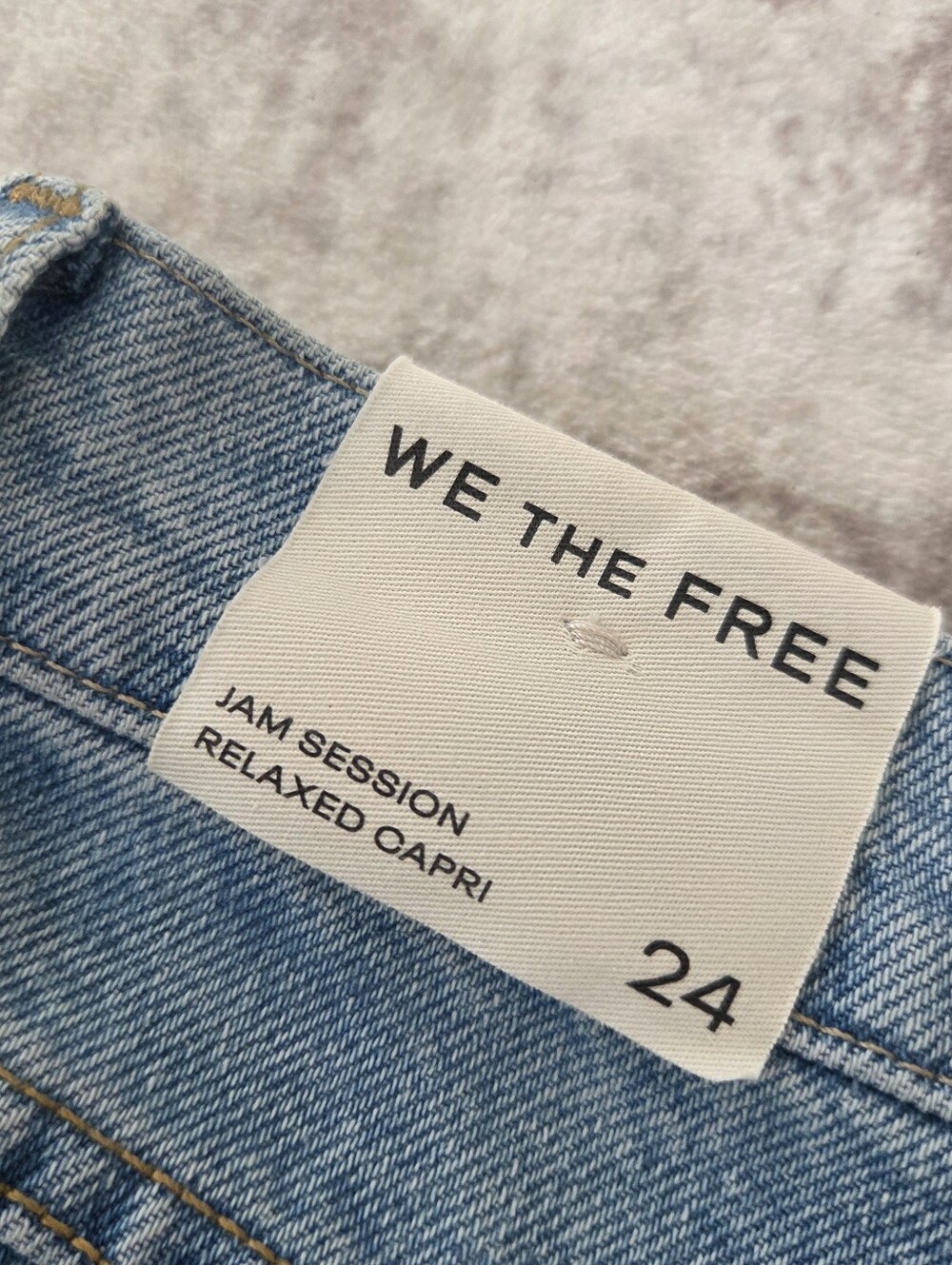 We The FREE PEOPLE DRUMMER BOY Low Rise Relaxed Capri  24" BRAND NEW WITH TAGS - Picture 5 of 7